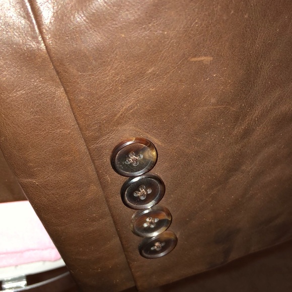 Ralph Lauren Brown Leather Blazer - Picture 3 of 8